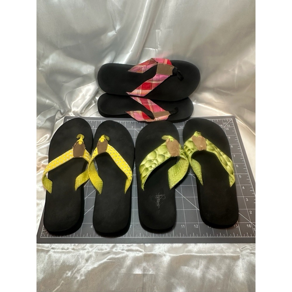 Lot Of 3! Women's Flip Flops Lot of 3 Pairs Size 8 Sandals Corkys & Unbranded